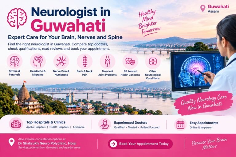 Neurologist in Guwahati,Looking for a neurologist in Guwahati? Compare neurology doctors, hospitals, consultation options and also explore Dr Shahrukh Neuro Polyclinic Hojai for neurological care.