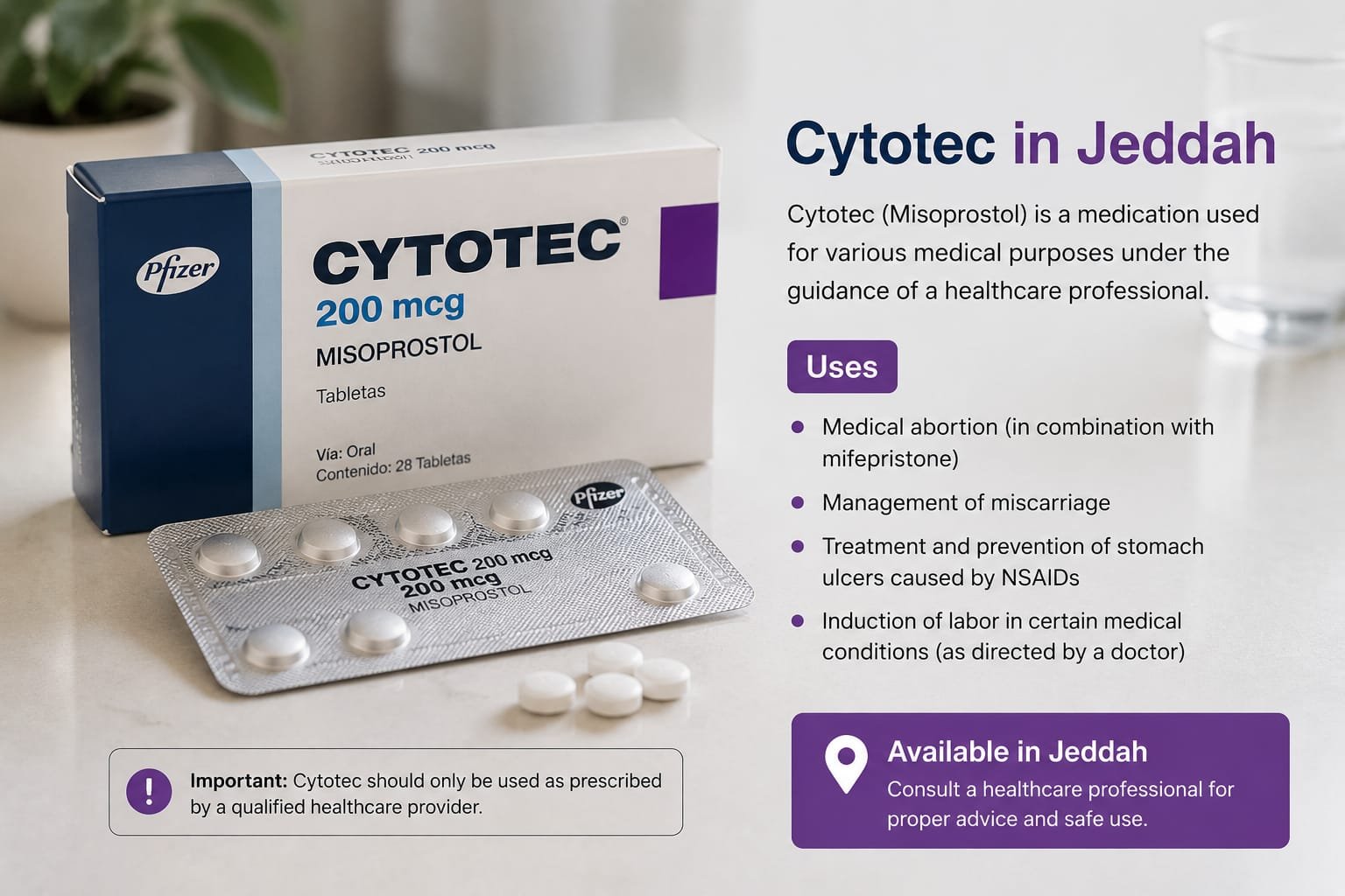 Cytotec (Misoprostol) in Jeddah – Uses and Medical Information​