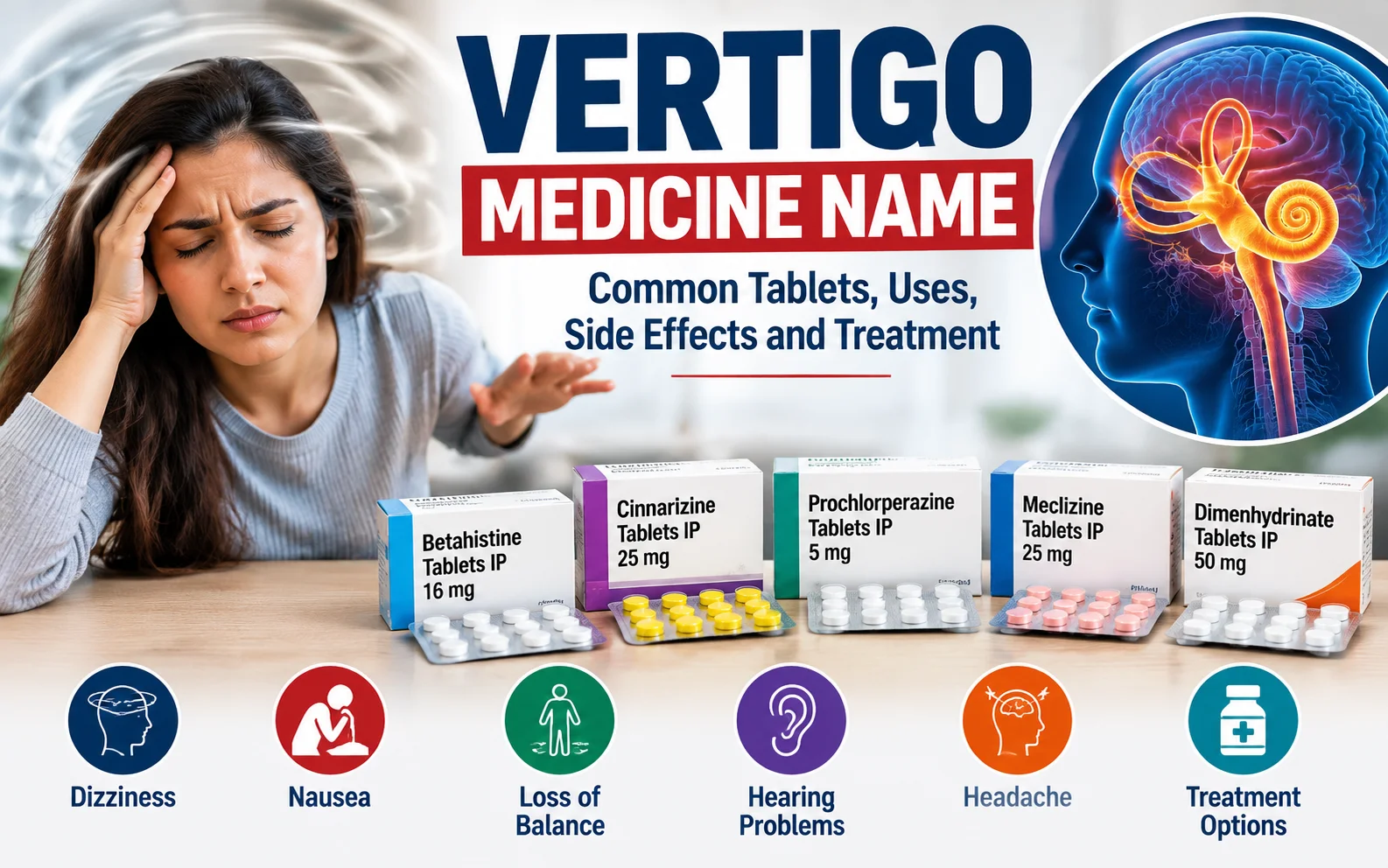 Vertigo Medicine Name: Common Tablets, Uses, Side Effects and Treatment